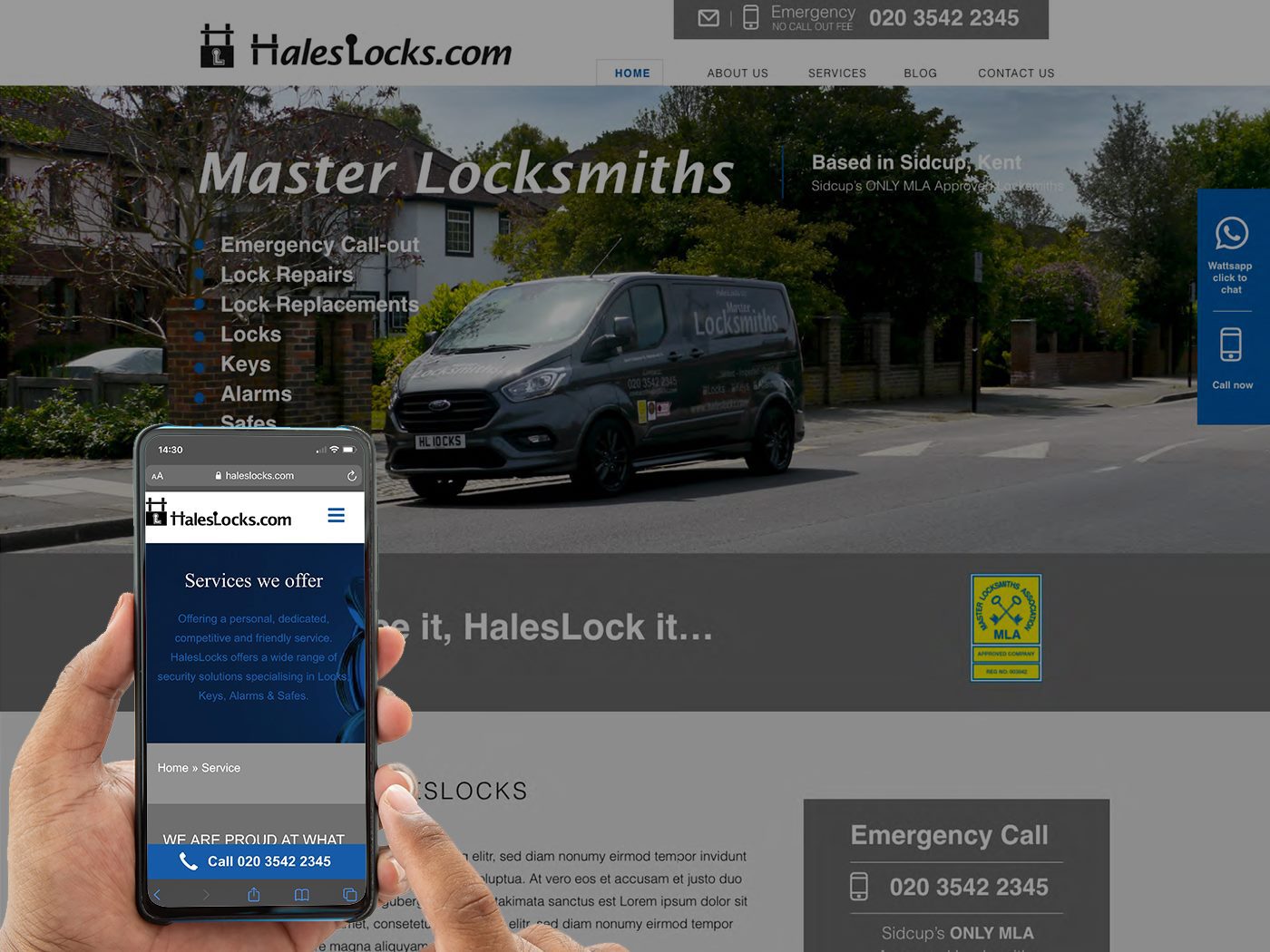 Portfolio haleslocks locksmiths websites design and build